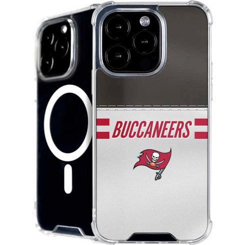 NFL Tampa Bay Buccaneers White Striped iPhone 16 Pro MagSafe Case